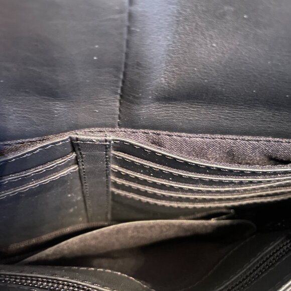 Derek Alexander Black Leather Organizer Crossbody Bag - Picture 7 of 9